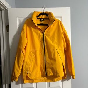 Pre-owned Adidas Zip Hooded Jacket. Zippered pockets. Lightweight. Large.